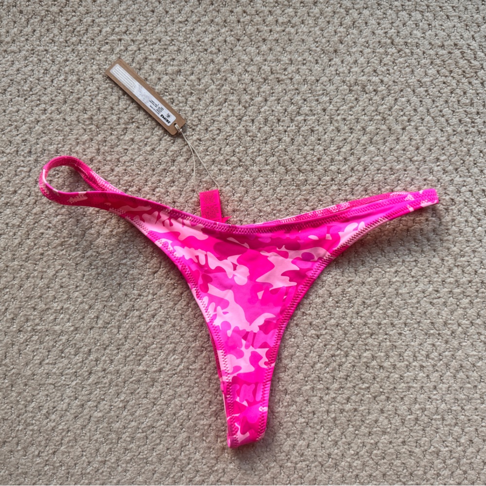 Skims Pink Camouflage Bikini Bottom